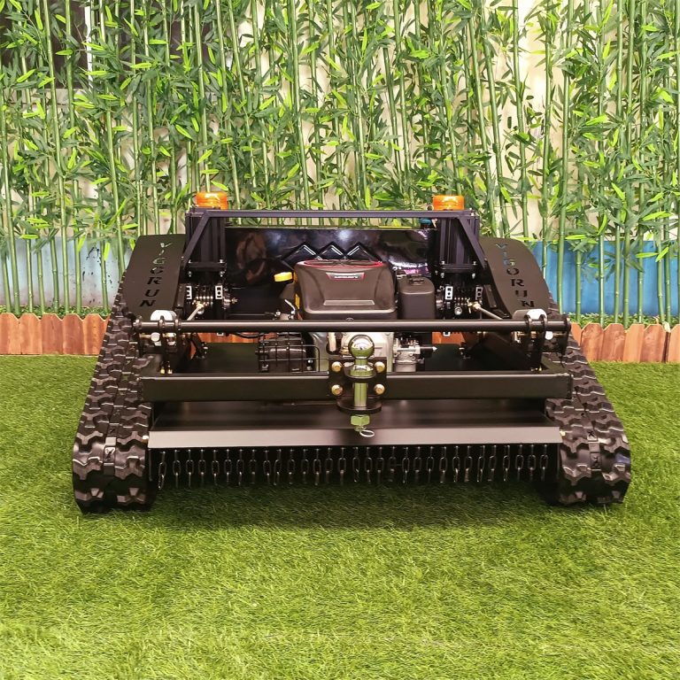 strong power petrol engine telecontrol crawler lawn cutter for thick bush for sale